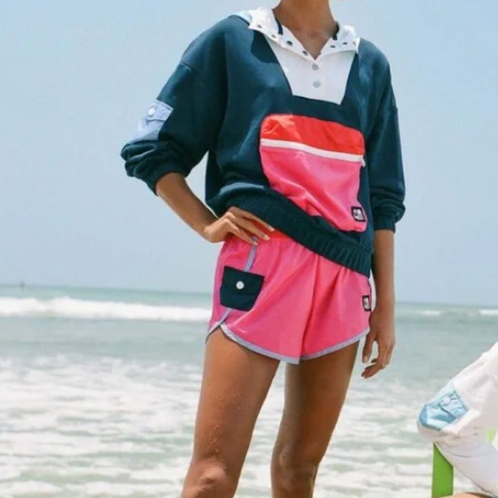 New balance x staud button up and shorts